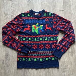 Nintendo 64 Unisex Christmas Crewneck Sweater Small‎